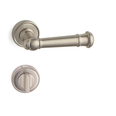 Fıgaro Rozetli Kapı Kolu Takımı Saten Rengi