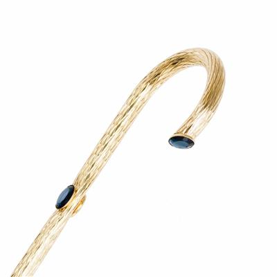 Fildişi Rengi Çiçekli Pirinç Saplı Şemsiye 93 cm