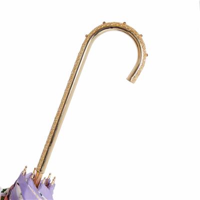 Fiori Di Campo İşlemeli Pirinç Saplı Çift Kumaş Şemsiye 93 cm