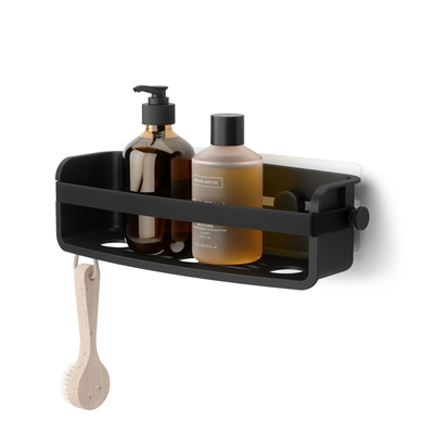 Flex Yapışkanlı Banyo Duş Rafı Siyah 32.7 cm