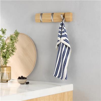 Flip 3Lü Duvar Kancası Doğal-Nikel 30x6x3 cm