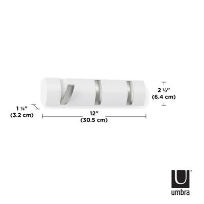 Flıp Beyaz 3Lü Askılık