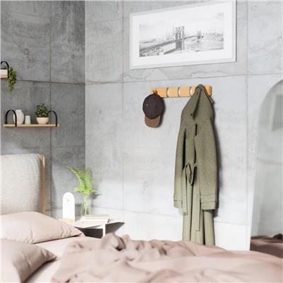 Flıp Doğal Ahşap 5Li Askılık