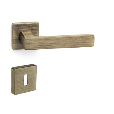 Fosil Rozetli Kapı Kolu Takımı Antik Renk