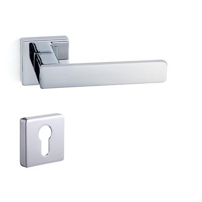 Fosil Rozetli Kapı Kolu Takımı Krom Renk