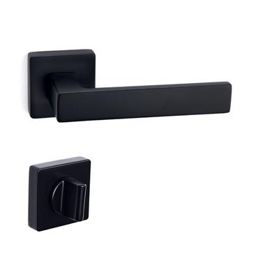 Fosil Rozetli Kapı Kolu Takımı Siyah Renk