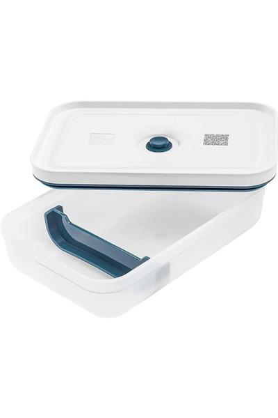 Fresh Save Vakumlu Yemek Taşıma Kabı, L Düz, Plastik, Yarı Şeffaf-Akdeniz Mavisi