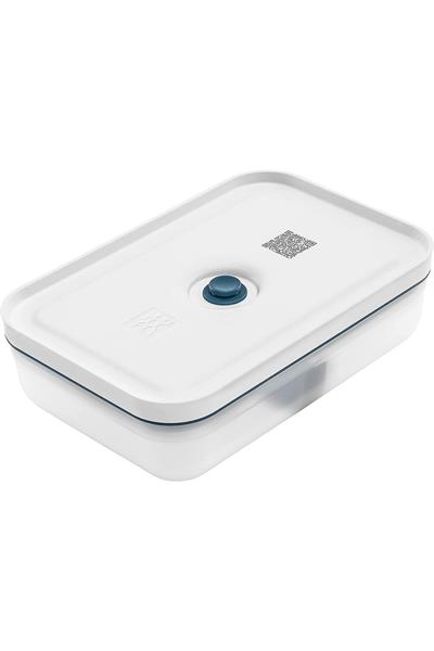 Fresh Save Vakumlu Yemek Taşıma Kabı, L Düz, Plastik, Yarı Şeffaf-Akdeniz Mavisi