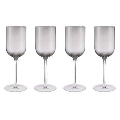 FUUMI 4lü Beyaz Şarap Kadehi Seti Füme Renk 310 ml