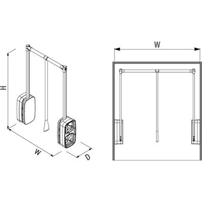 Gardrop Asansörü 15 Kg Antrasit Renk
