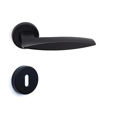 Garnet Rozetli Kapı Kolu Takımı Siyah Renk