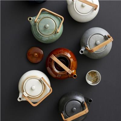 Gastro Seramik Çaydanlık 1.2 L Ve Çay Süzgeci Krem Rengi