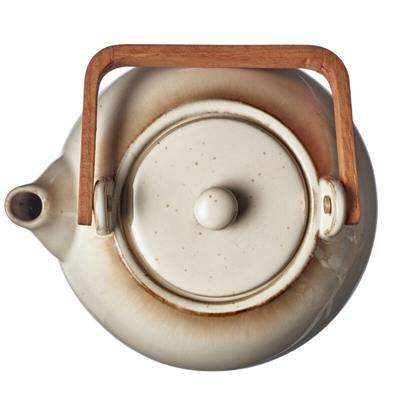 Gastro Seramik Çaydanlık 1.2 L Ve Çay Süzgeci Krem Rengi