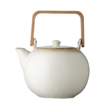 Gastro Seramik Çaydanlık 1.2 L Ve Çay Süzgeci Krem Rengi