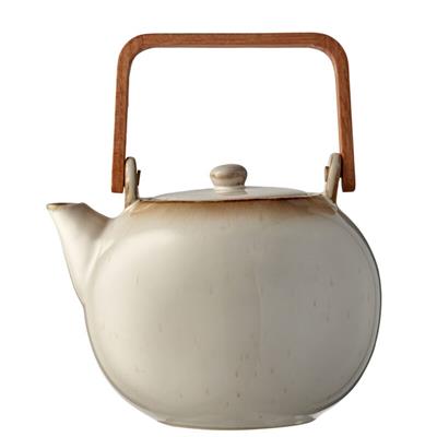 Gastro Seramik Çaydanlık 1.2 L Ve Çay Süzgeci Krem Rengi