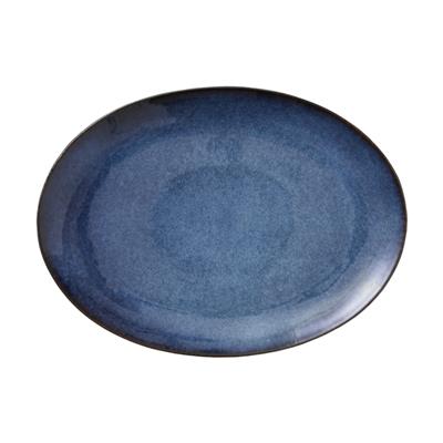 Gastro Seramik Oval Yemek Tabağı Siyah/Koyu Mavi 45 X 34 Cm