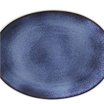 Gastro Seramik Oval Yemek Tabağı Siyah/Koyu Mavi 45 X 34 Cm