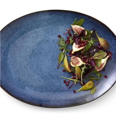 Gastro Seramik Oval Yemek Tabağı Siyah/Koyu Mavi 45 X 34 Cm