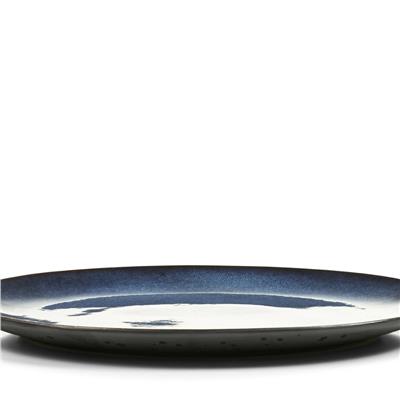 Gastro Seramik Oval Yemek Tabağı Siyah/Koyu Mavi 45 X 34 Cm
