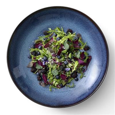 Gastro Seramik Yemek Tabağı Siyah/Koyu Mavi Çap:40 Cm