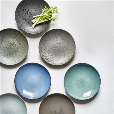 Gastro Seramik Yemek Tabağı Siyah/Koyu Mavi Çap:40 Cm