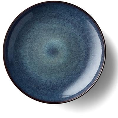 Gastro Seramik Yemek Tabağı Siyah/Koyu Mavi Çap:40 Cm
