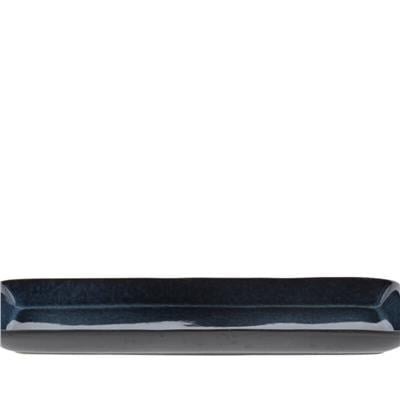Gastro Servis Tabağı Dikdörtgen Siyah/Koyu Mavi 38 X 14 X 2 Cm