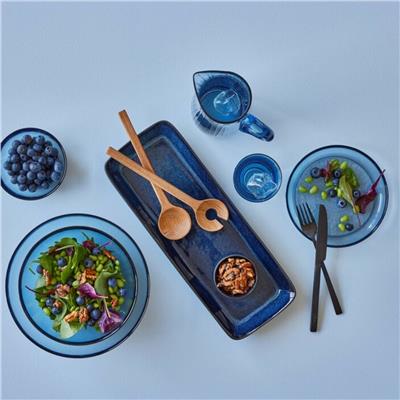 Gastro Servis Tabağı Dikdörtgen Siyah/Koyu Mavi 38 X 14 X 2 Cm