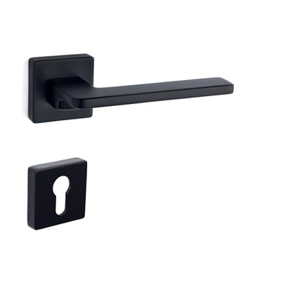 Gıada Rozetli Kapı Kolu Takımı Siyah Renk