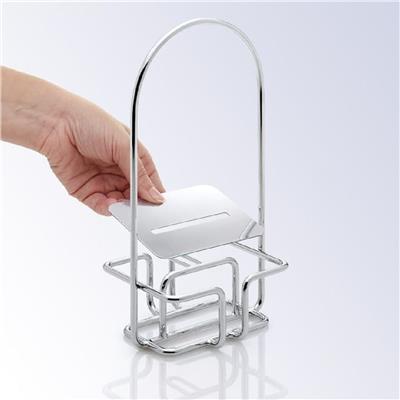 GianniniGümüş Renk Standlı 3 Parça Tuzluk Baharatlık Seti 14,5X11X27,5Cm