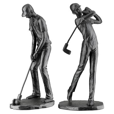 Gılde 2Li Dekoratif Golf Poli Siyah L.7 cm W.10 cm H.21 cm