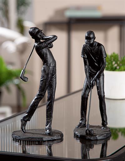 Gılde 2Li Dekoratif Golf Poli Siyah L.7 cm W.10 cm H.21 cm