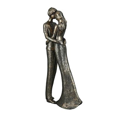 Gılde 2Li Figür Çift Sentetik Reçine Bronz Renkli L.5 cm G.13 cm Y.30 cm