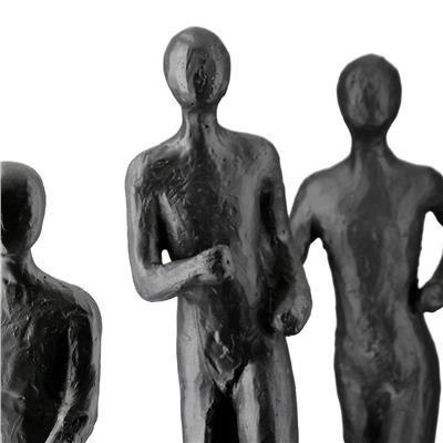 Gılde 3lü Heykel Poli Siyah L.6 cm G.29 cm Y.23 cm