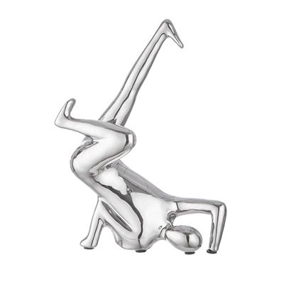 Gılde 3Lü İnsan Figürü Şekli Seramik Gümüş Renkli L.10 cm W.16 cm Y.27 cm