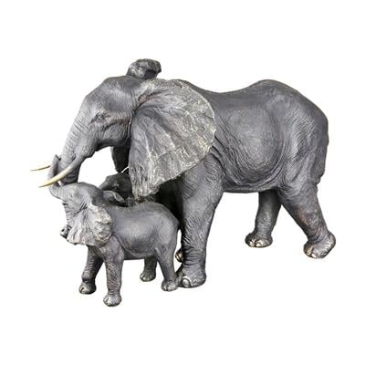 Gılde Dekoratif Fil Sentetik Reçine Siyah L.19 cm W.40 cm H.27 cm