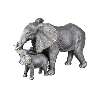 Gılde Dekoratif Fil Sentetik Reçine Siyah L.19 cm W.40 cm H.27 cm