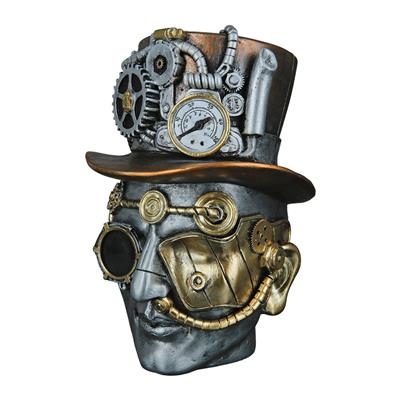 Gılde Dekoratif Obje Başlık Sentetik Reçine Gümüş Renkli L.18 cm W.16 cm H.20 cm