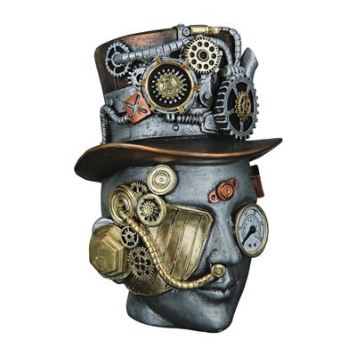 Gılde Dekoratif Obje Başlık Sentetik Reçine Gümüş Renkli L.18 cm W.16 cm H.20 cm