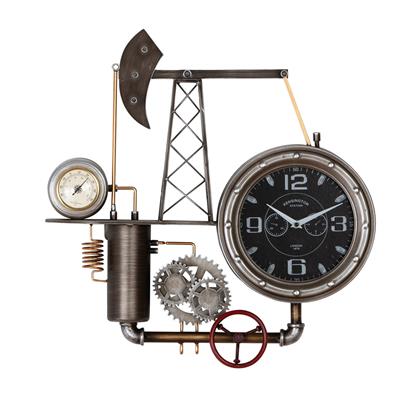 Gılde Duvar Saati Metal Gümüş Renkli U.8 cm G.55 cm Y.56 cm