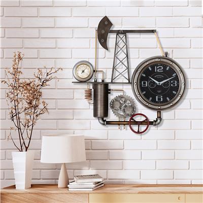 Gılde Duvar Saati Metal Gümüş Renkli U.8 cm G.55 cm Y.56 cm