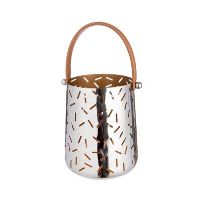 Gılde Fener Sprinkle Paslanmaz Çelik Gümüş Renkli Büyük Boy 30,5 cm