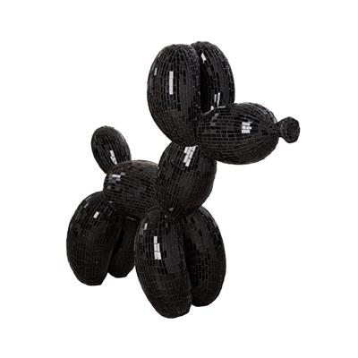 Gılde Figür Balon Köpek Ayna Camı Siyah L.24 cm W.65 cm H.61 cm