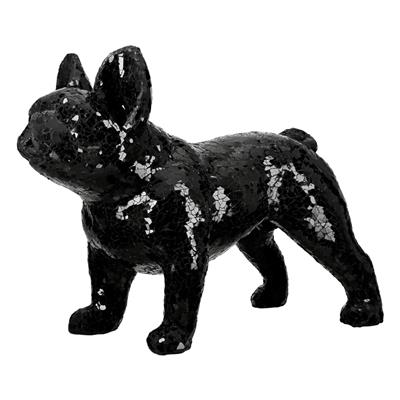 Gılde Figür Köpek Bulldog Kristal Cam Siyah L.23 cm W.48 cm H.38 cm