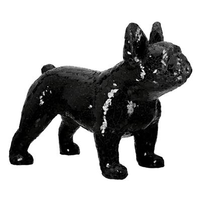 Gılde Figür Köpek Bulldog Kristal Cam Siyah L.23 cm W.48 cm H.38 cm