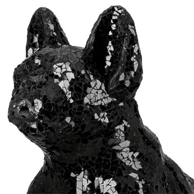 Gılde Figür Köpek Bulldog Kristal Cam Siyah L.24 cm W.40 cm H.38 cm