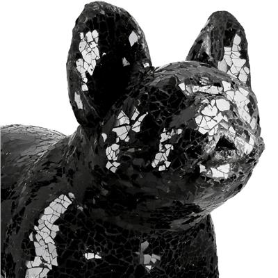 Gılde Figür Köpek Bulldog Kristal Cam Siyah L.23 cm W.48 cm H.38 cm