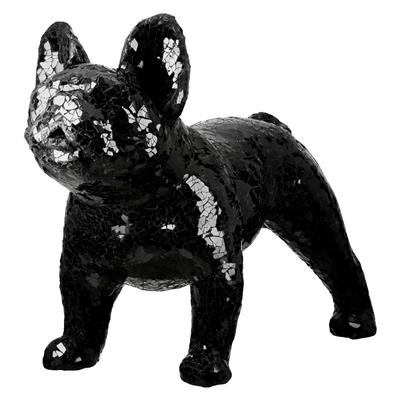 Gılde Figür Köpek Bulldog Kristal Cam Siyah L.23 cm W.48 cm H.38 cm