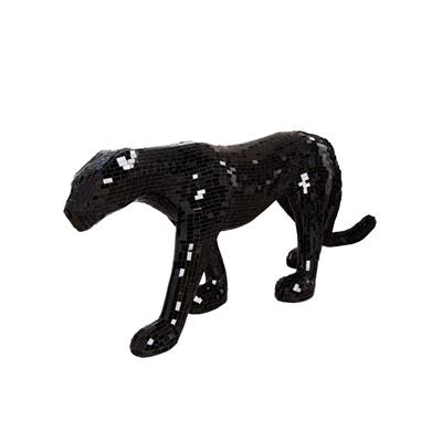 Gılde Figür Panter Ayna Camı Siyah L.27 cm W.116 cm H.50 cm