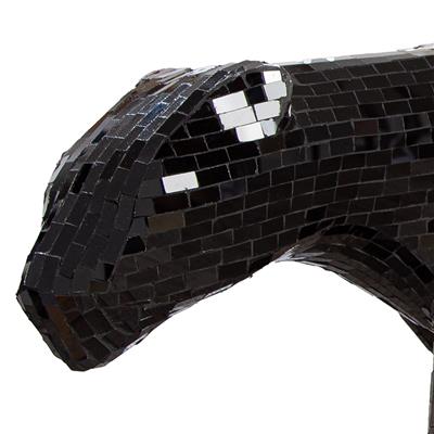 Gılde Figür Panter Ayna Camı Siyah L.27 cm W.116 cm H.50 cm